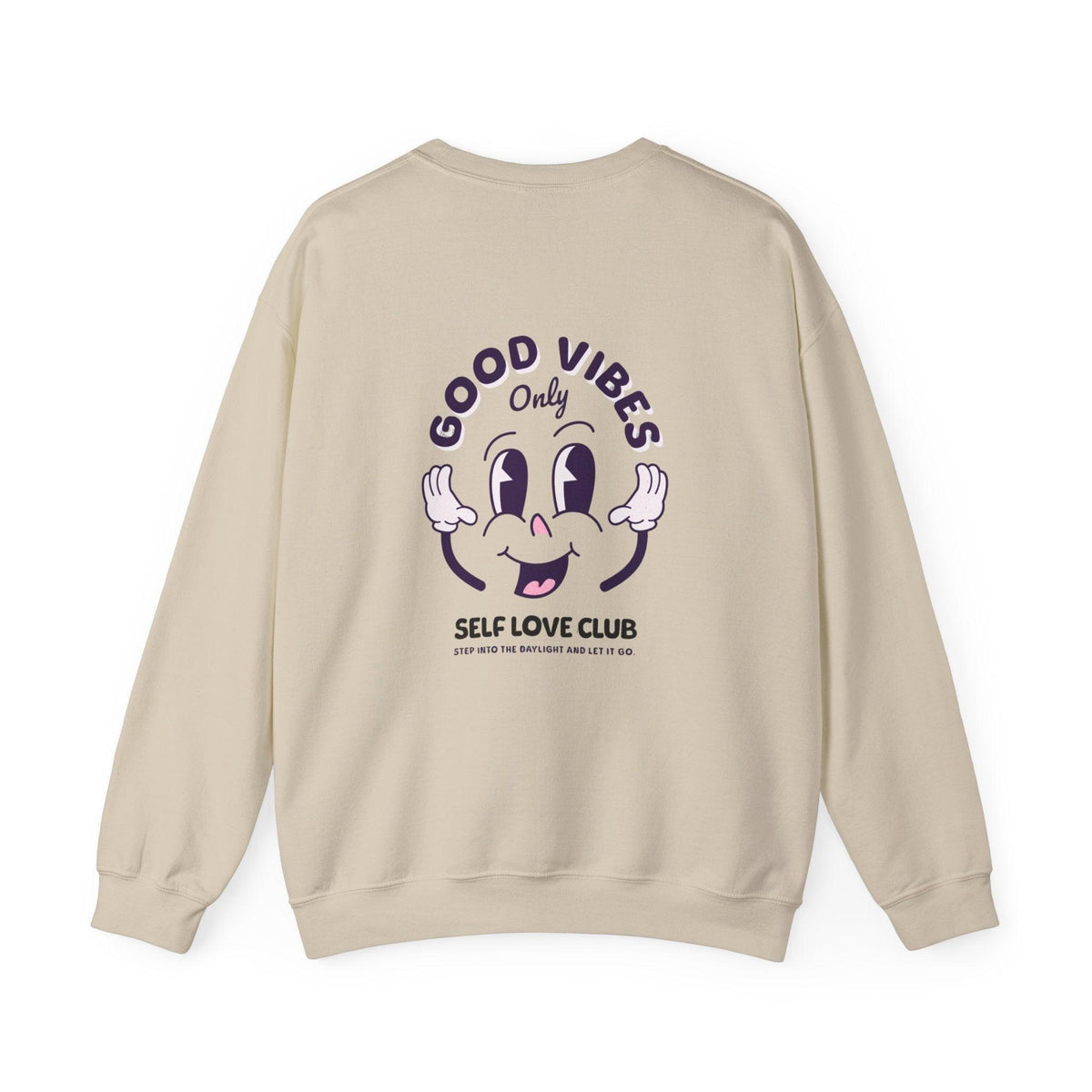 Good Vibes Only Self Care Club Slogan Sweatshirt, Back Print, Self Care Club Trend Sweatshirt, Self-Care Crewneck, Gifts for Her, Self Care Club Jumper