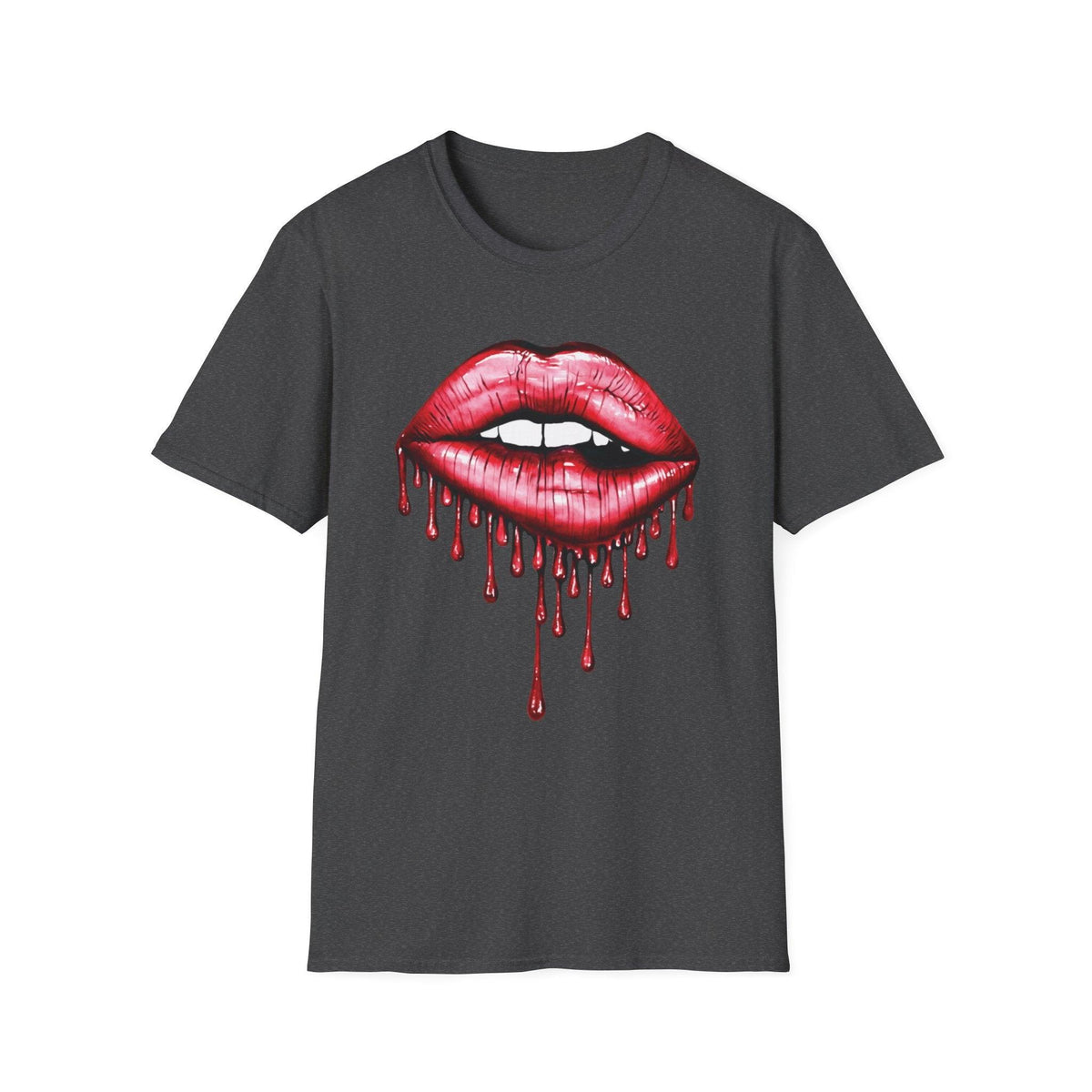 Flirty Shirt, Red Lips Graphic Tee Retro Red Lips T-Shirt