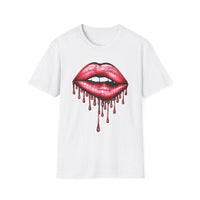 Flirty Shirt, Red Lips Graphic Tee Retro Red Lips T-Shirt