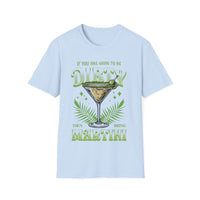 Fitted Gildan 64000 t-shirt with a chic martini glass and playful cocktail-inspired slogan, perfect for party nights