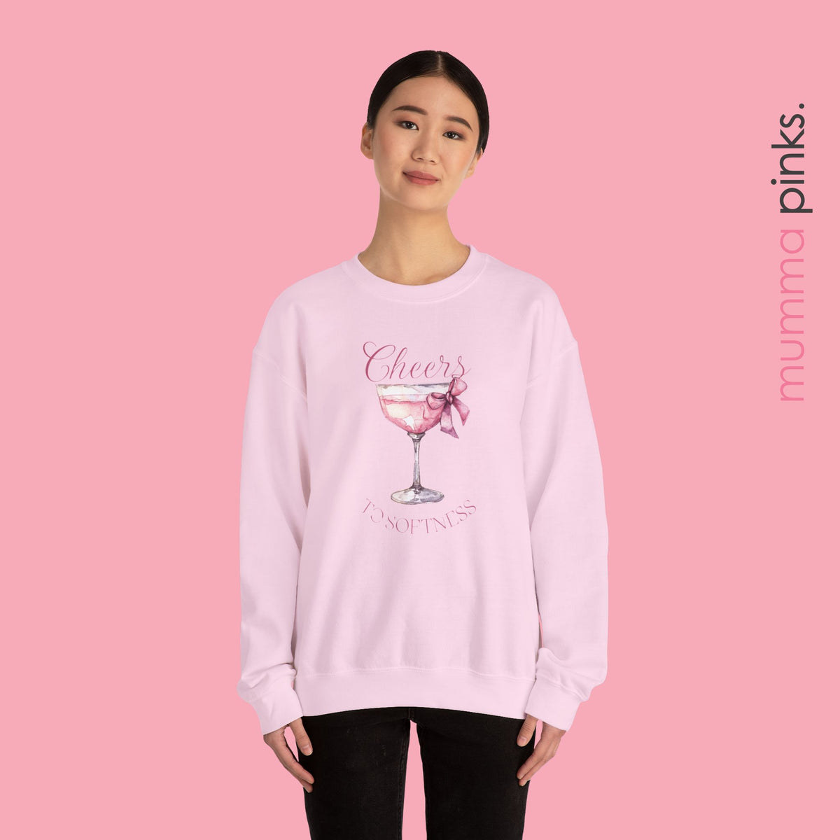 Cheers to Softness Coquette Aesthetic Sweatshirt