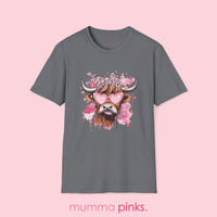 Pink Highland Cow Tee