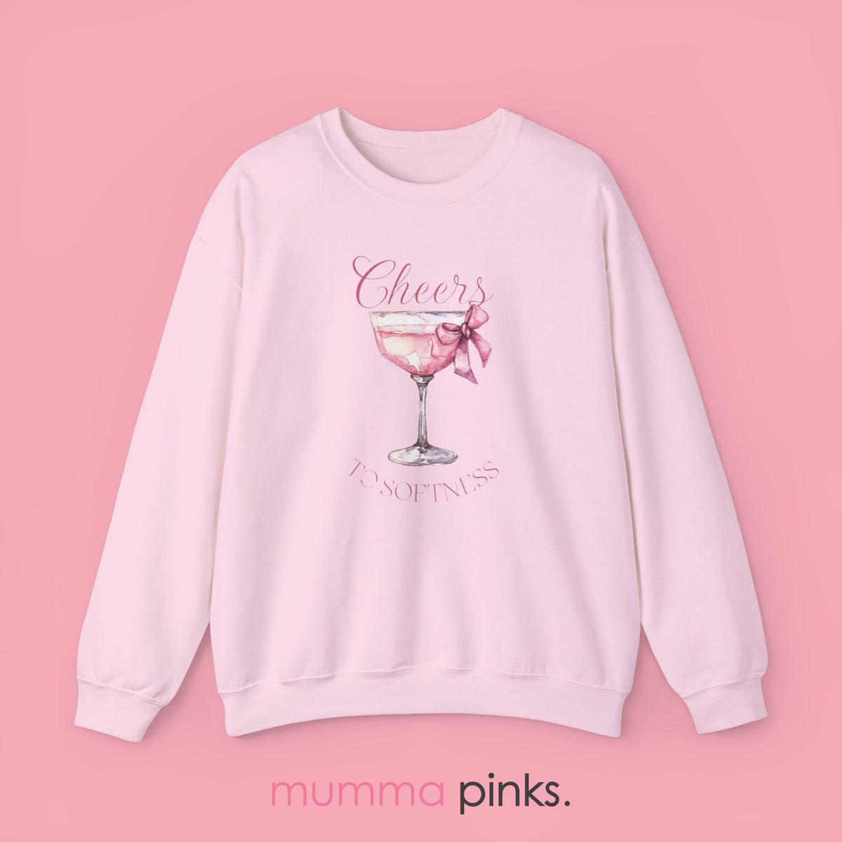 Cheers to Softness Coquette Aesthetic Sweatshirt