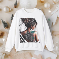 Boho Gothic Style Woman with Tattoos Sweatshirt