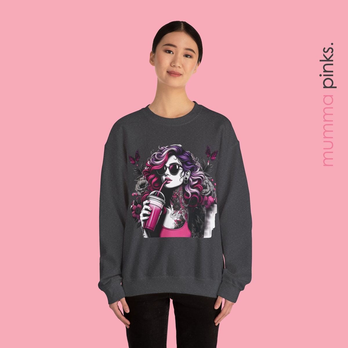 Gothic Butterfly Woman Sweatshirt