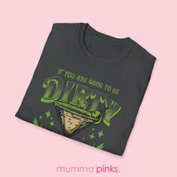 Fitted Gildan 64000 t-shirt with a chic martini glass and playful cocktail-inspired slogan, perfect for party nights