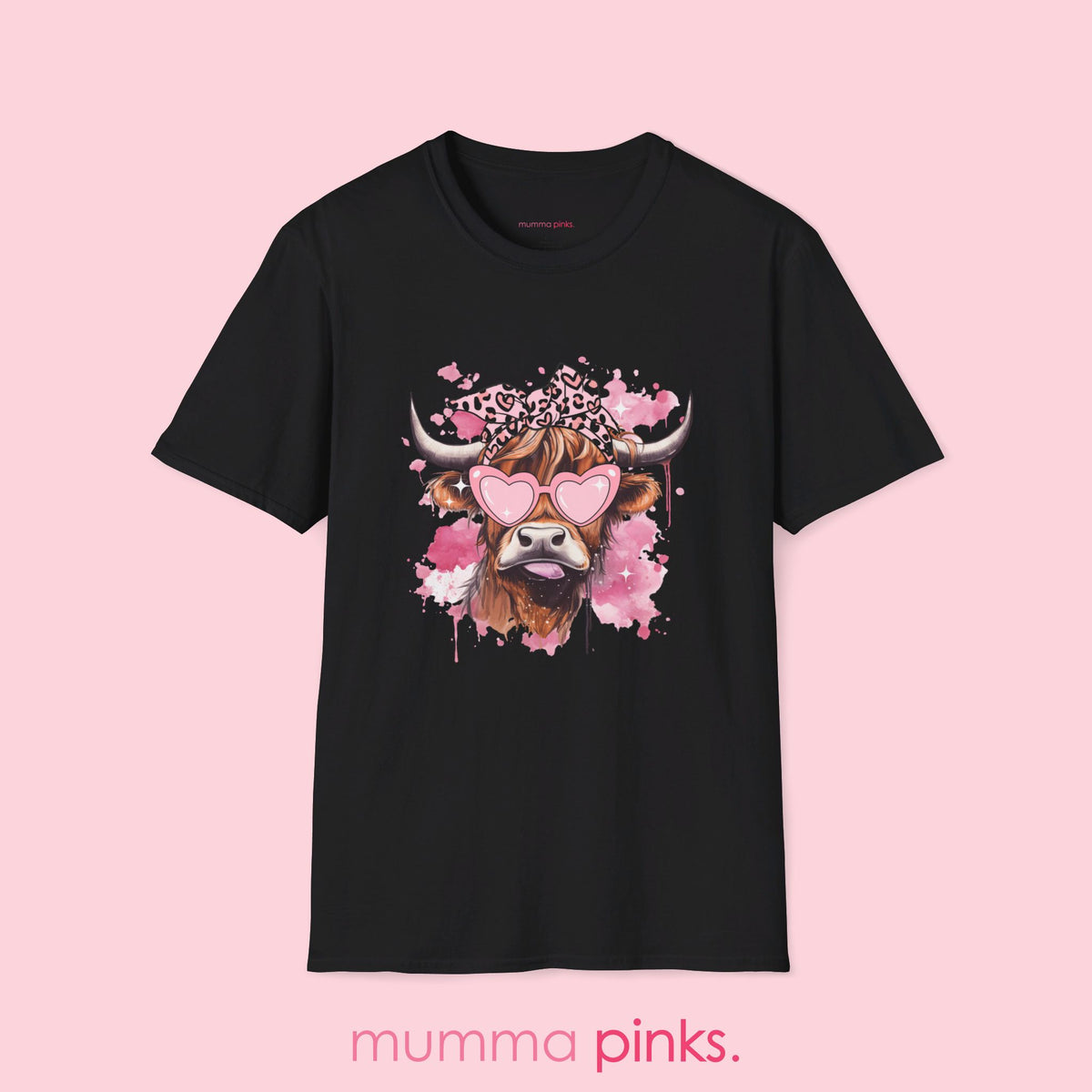 Pink Highland Cow Tee