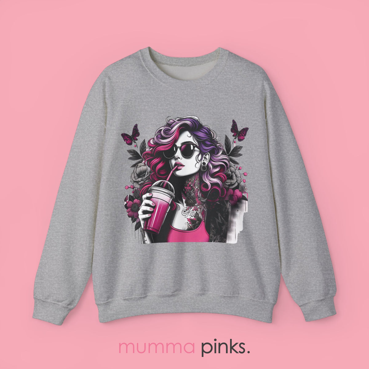 Gothic Butterfly Woman Sweatshirt