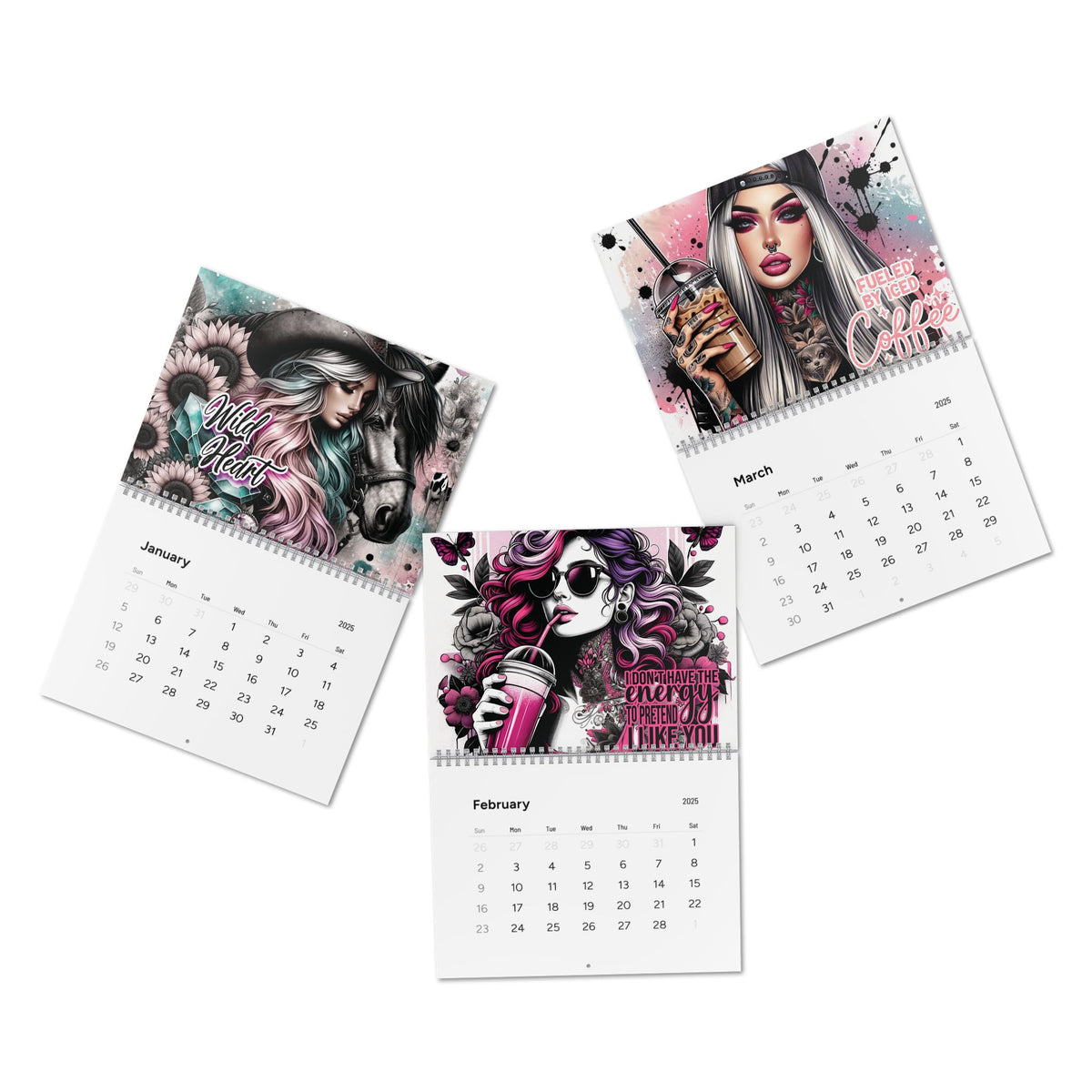 Wall Calendar, Bad Ass Girl 2025 Collection