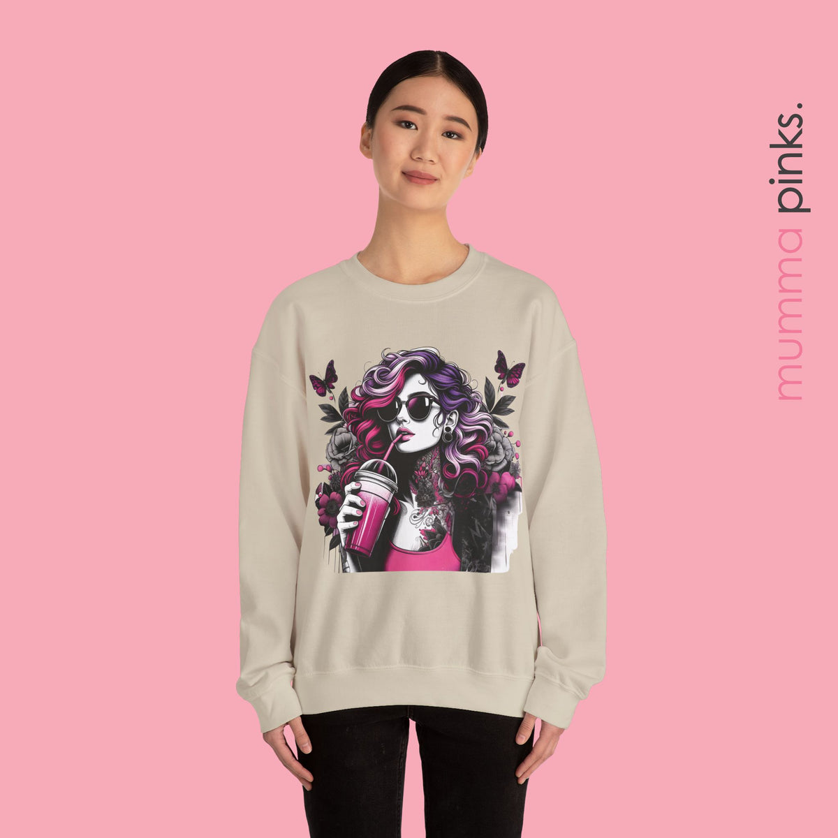 Gothic Butterfly Woman Sweatshirt