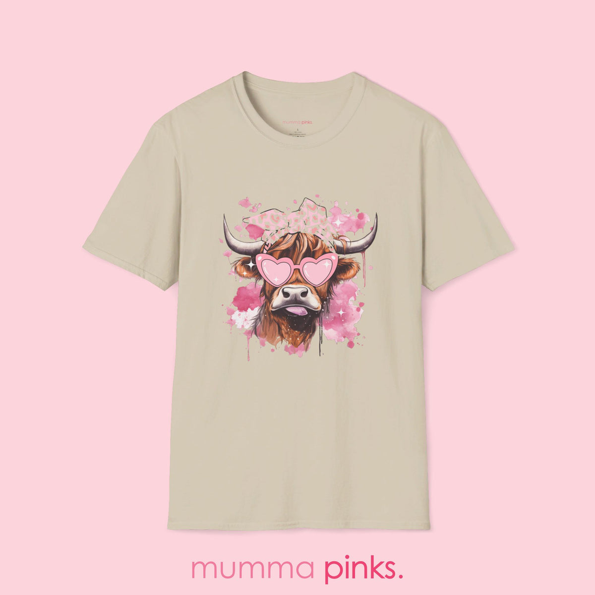 Pink Highland Cow Tee