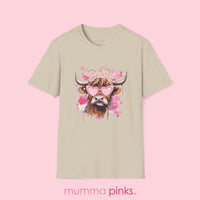 Pink Highland Cow Tee