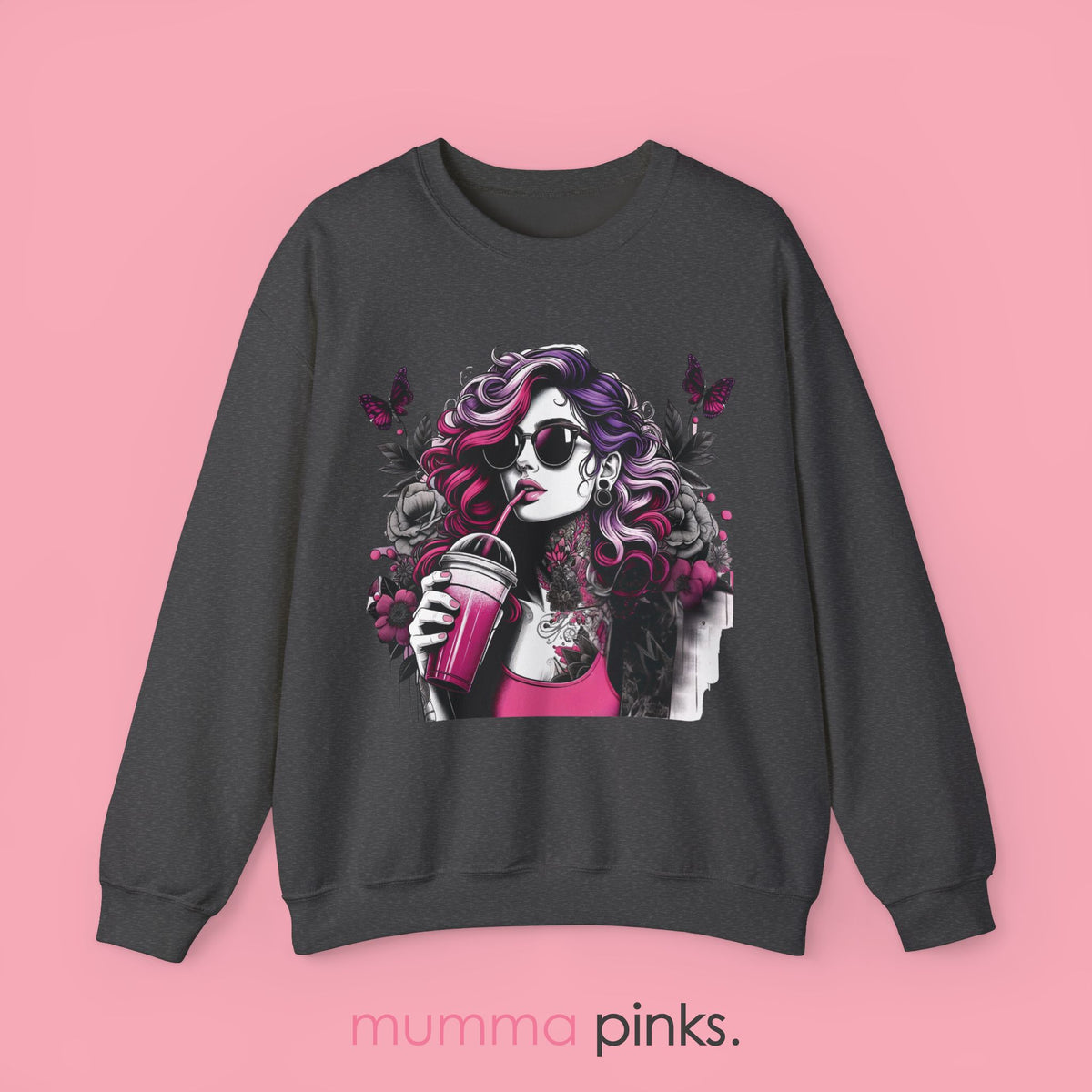 Gothic Butterfly Woman Sweatshirt