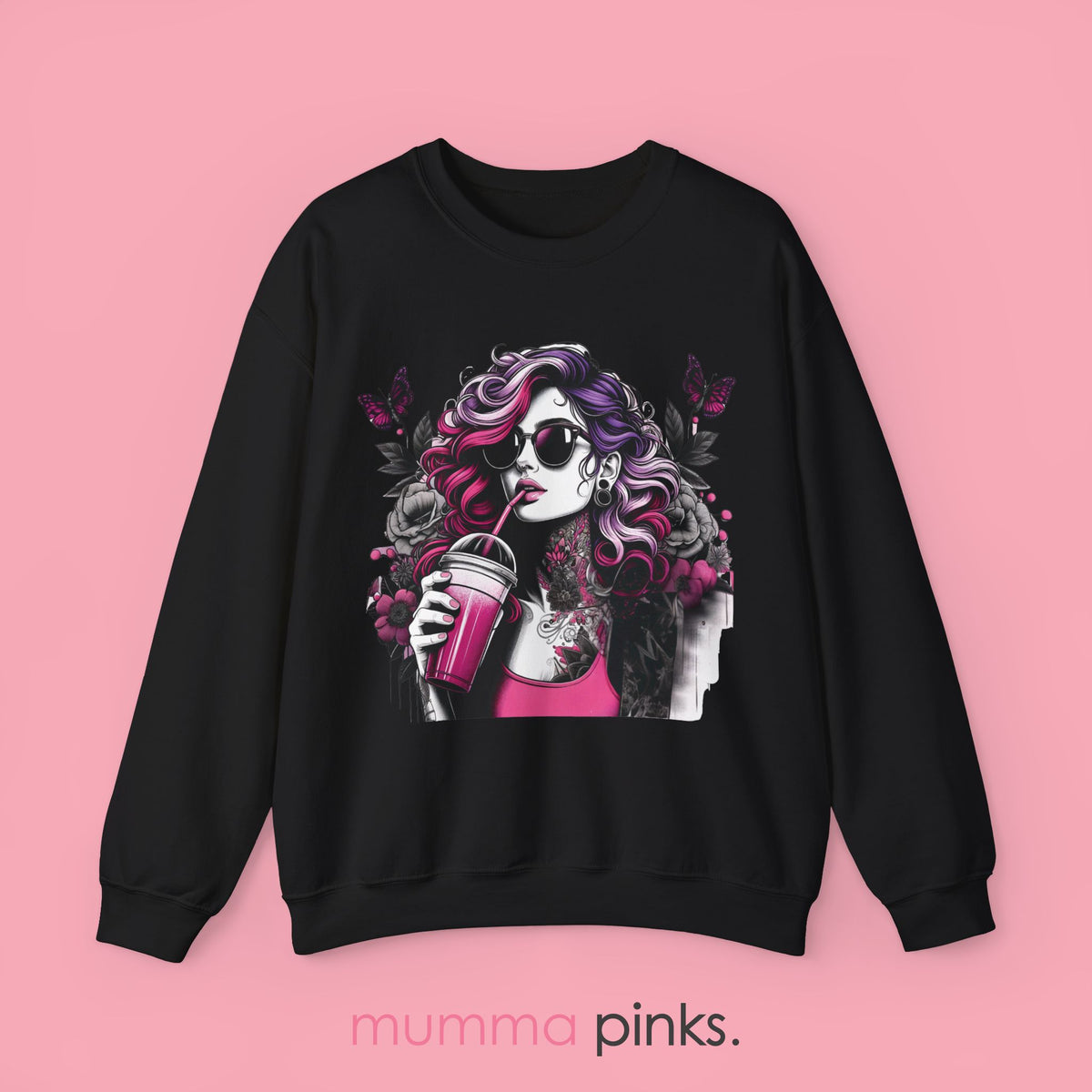 Gothic Butterfly Woman Sweatshirt