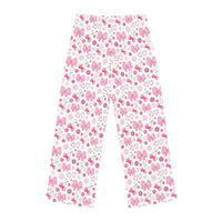 Bows, Cherries & Hearts White PJ Pants