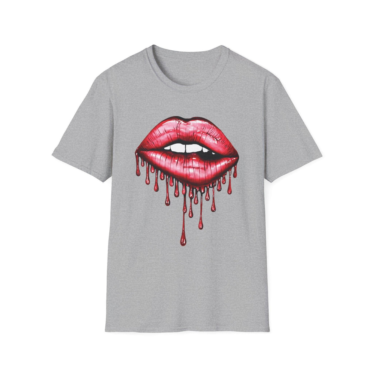 Flirty Shirt, Red Lips Graphic Tee Retro Red Lips T-Shirt