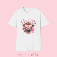 Pink Highland Cow Tee