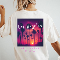 Los Angeles Sunset and Palm Trees T-shirt