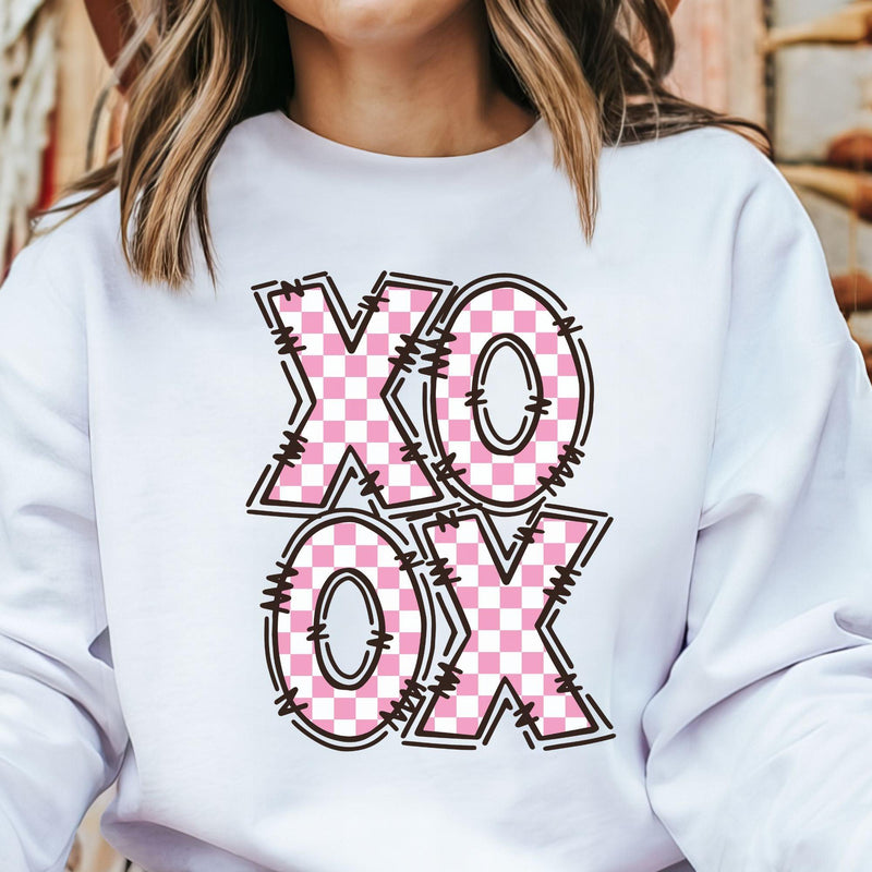 XoXo Coquette Design Sweatshirt Pink Sweatshirt aesthetic Girl aesthetic vintage XOXO Sweatshirt Flirty sweatshirt USA